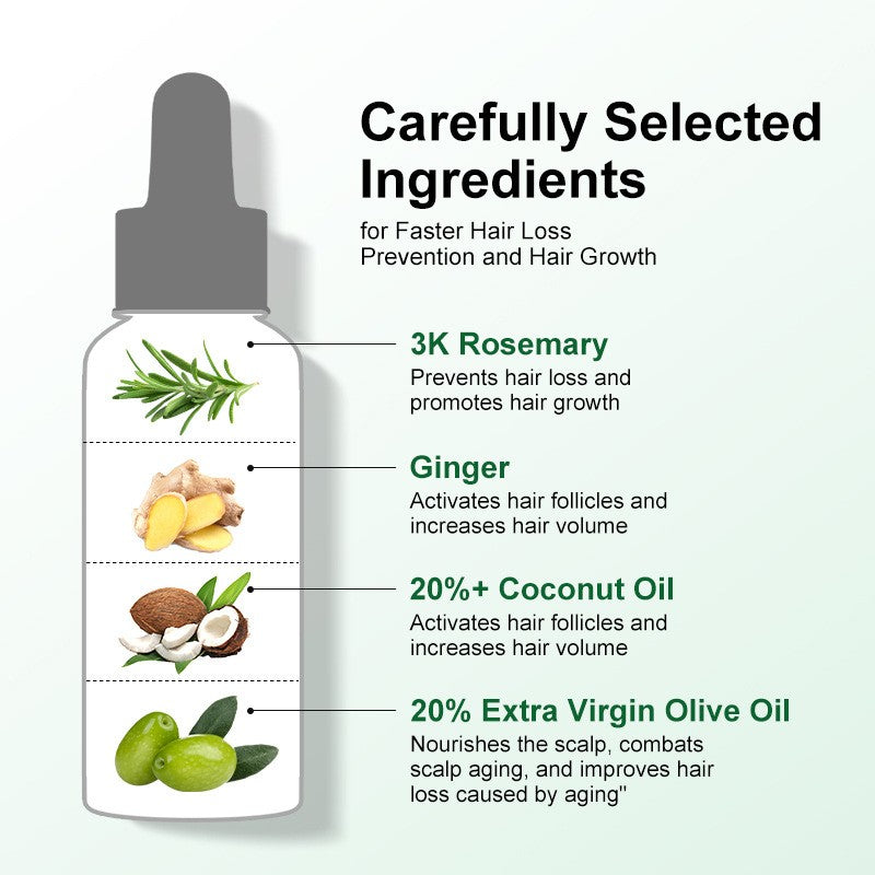 PURC - Huile essentielle capillaire au romarin et gingembre