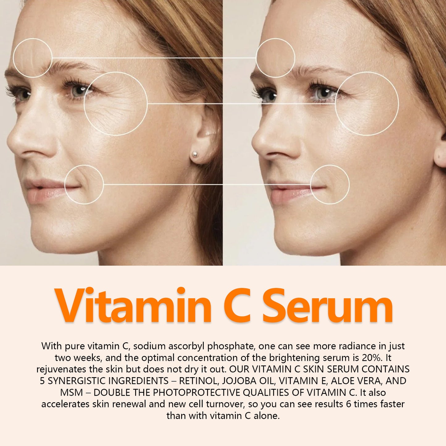 Sérum visage anti-âge à la vitamine C - Raffermissant et anti-rides