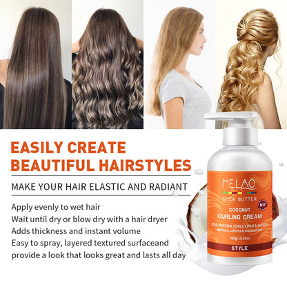 Crème coiffante cheveux bouclés - Hydratation et définition