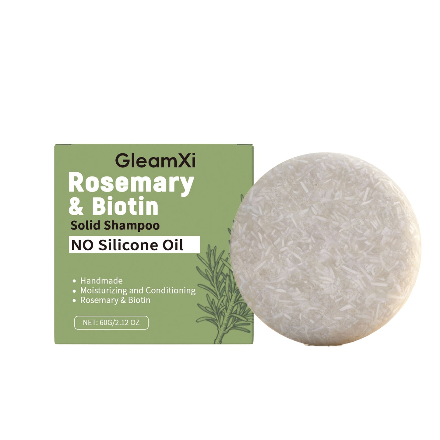 Barre de shampooing au romarin et biotine