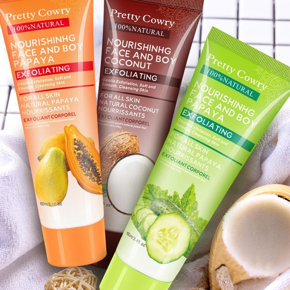 Gel exfoliant visage concombre, coco et papaye